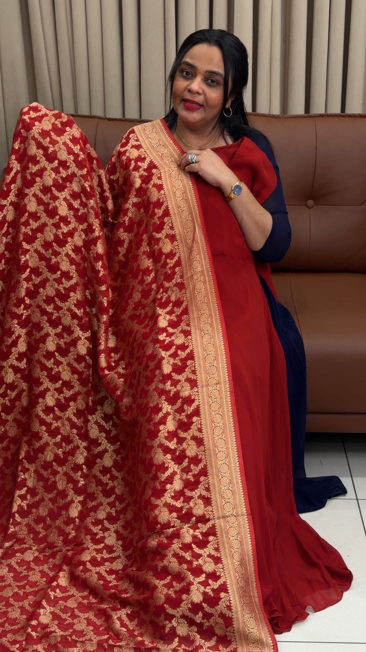 IHA'S IN-HOUSE GEORGETTE GOWN AND DUPATTA - IHA 34669