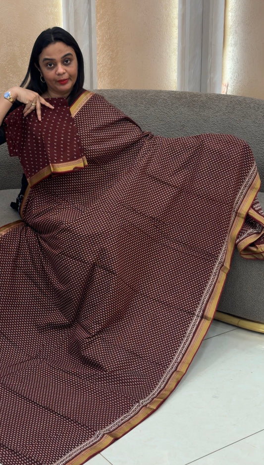 MAHESHWARI SILK SAREES - IHA 33051
