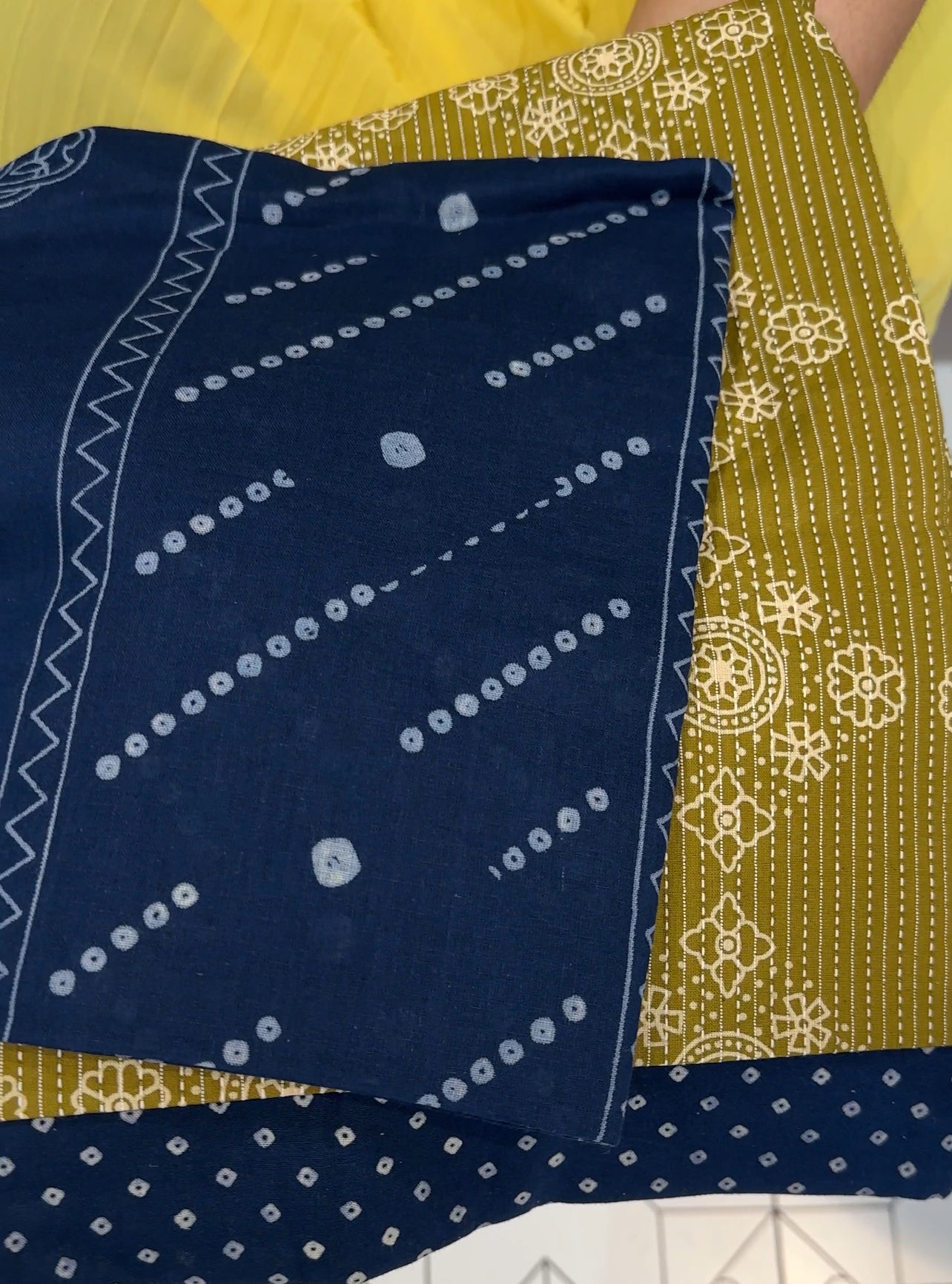 COTTON UNSTITCHED SALWAR SUITS - IHA 24173
