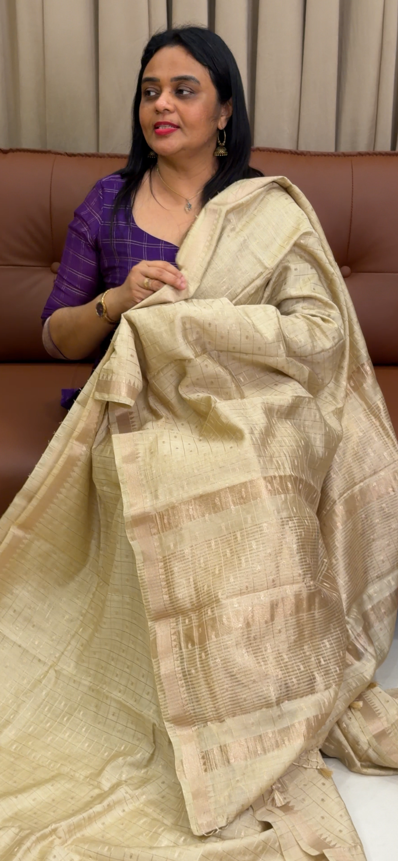 MUL CHANDERI SAREES - IHA 33876
