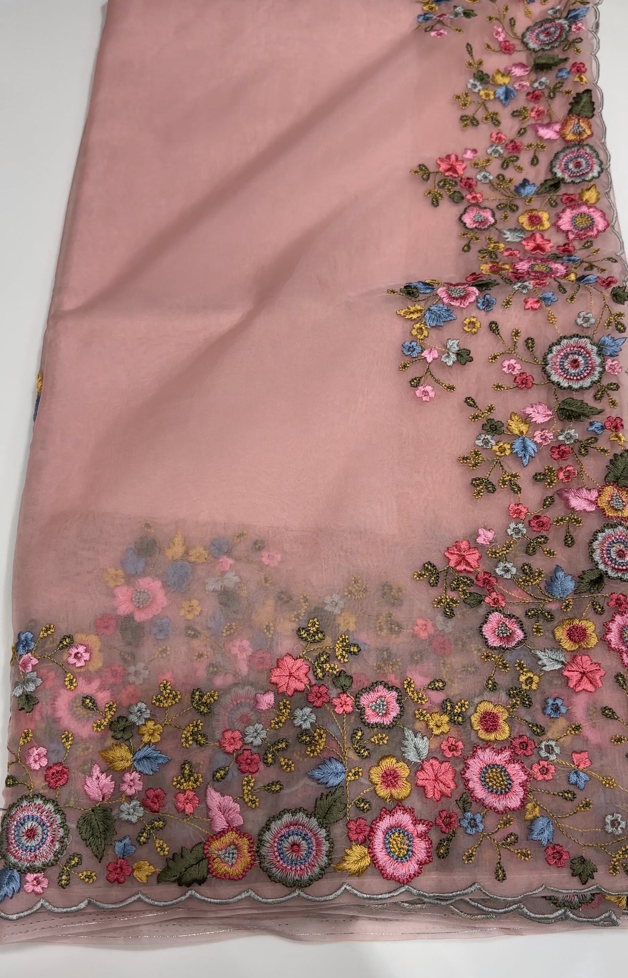 NYLON ORGANZA SAREES - IHA 27353