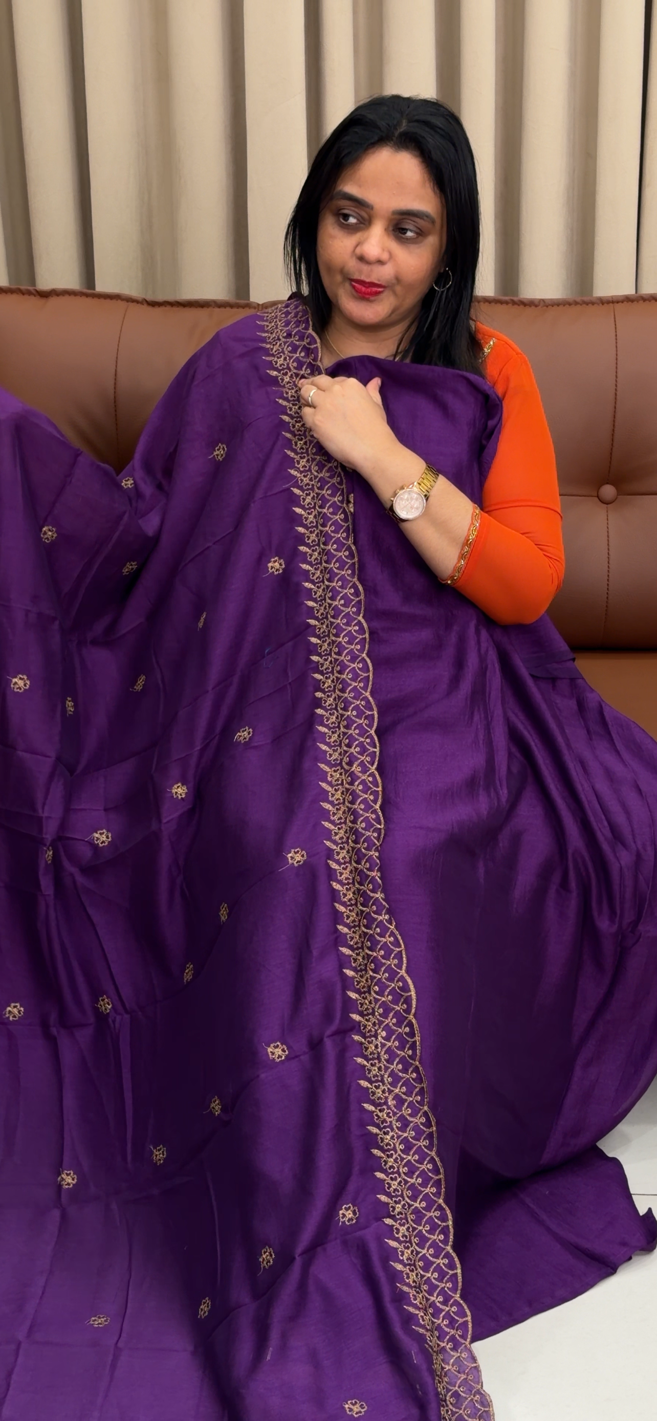 SEMI RAW SILK UNSTITCHED SALWAR SUITS - IHA 34271