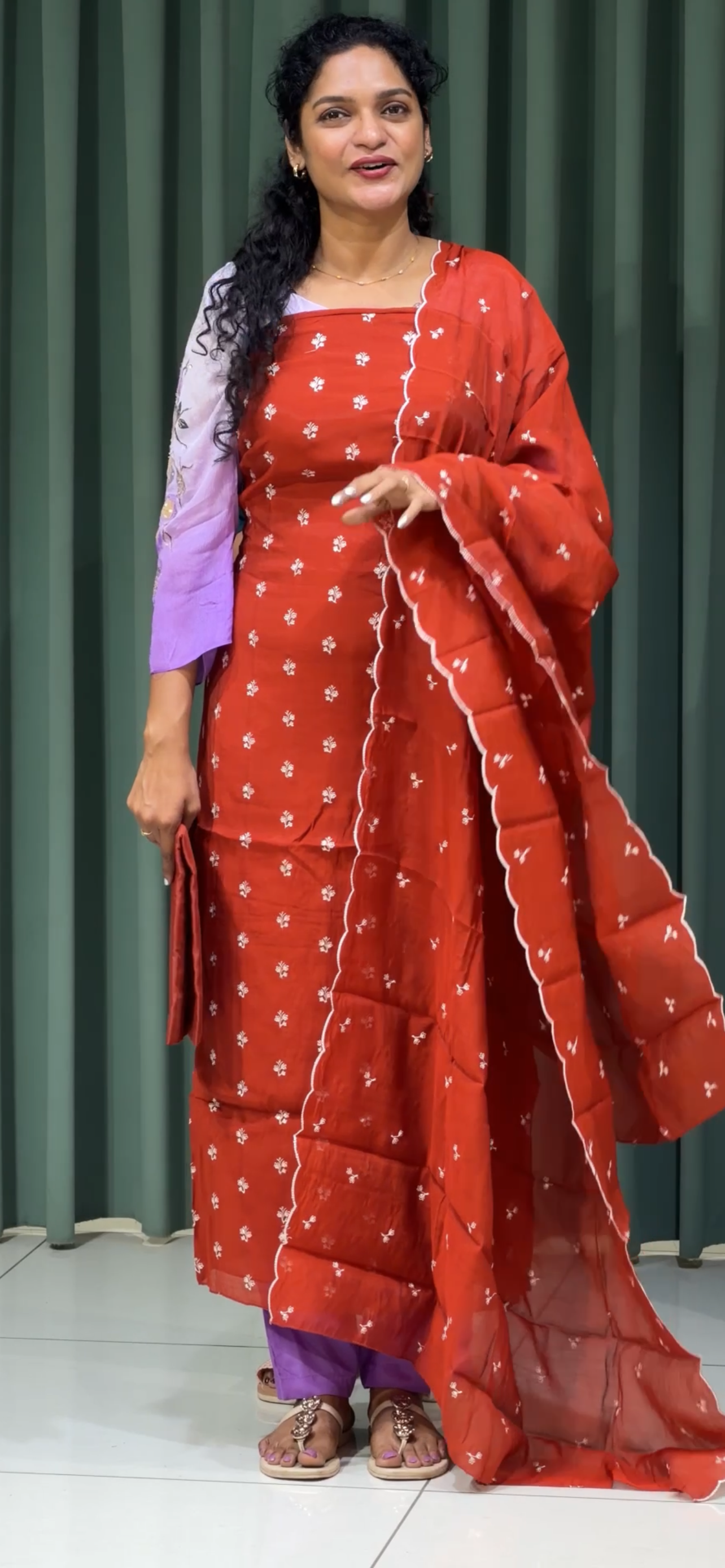 MUL CHANDERI UNSTITCHED SALWAR SUITS -  IHA 33412