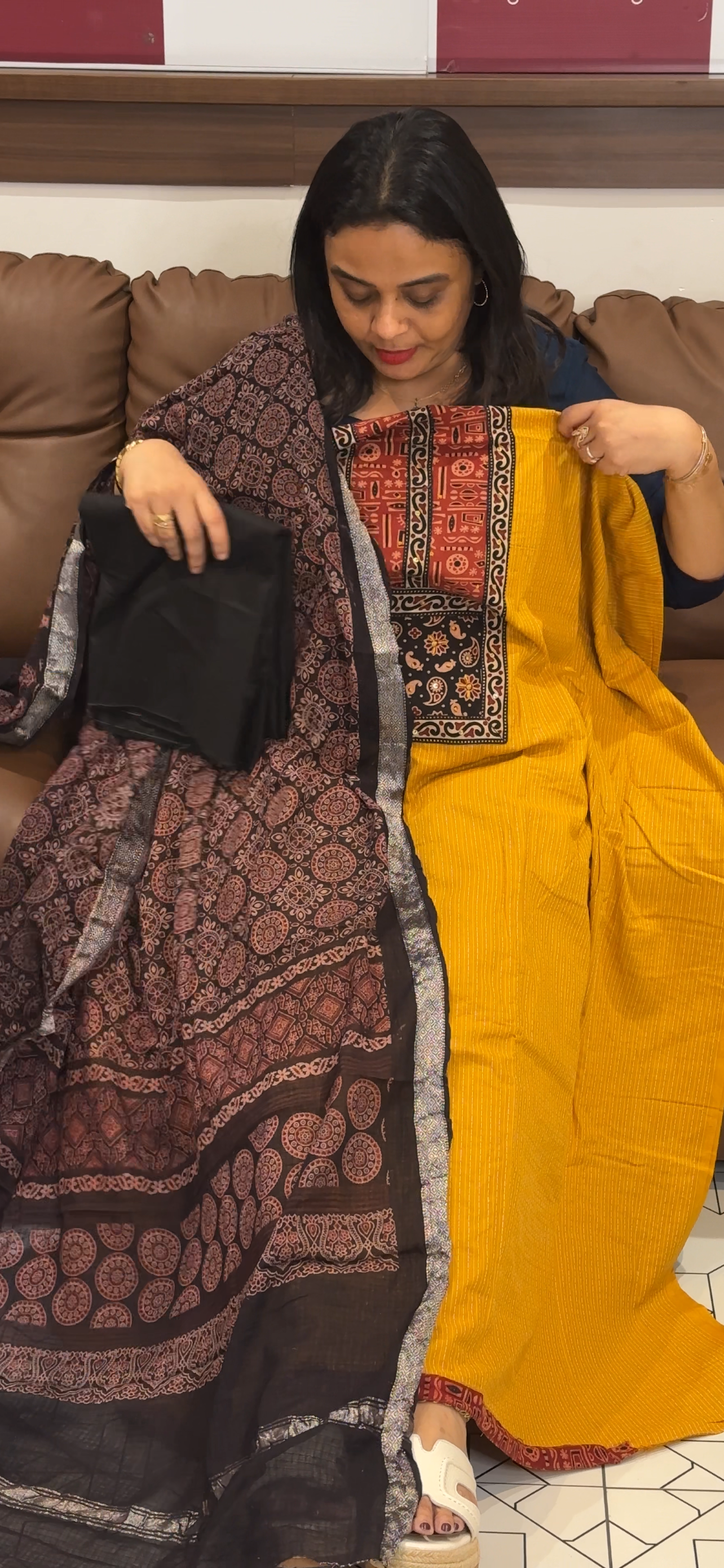 COTTON UNSTITCHED SALWAR SUITS - IHA 32881