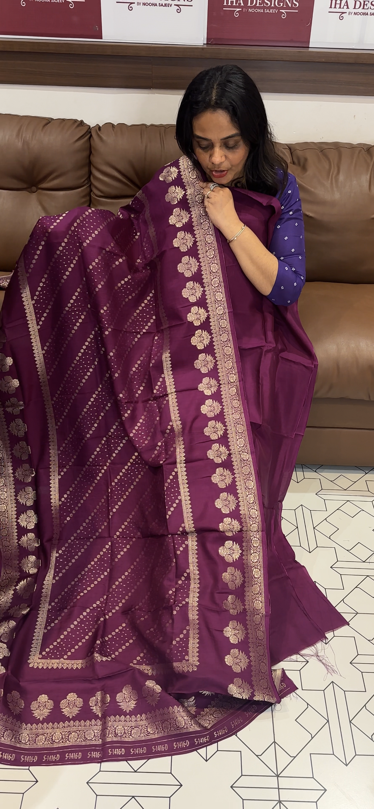 SILK BANARASI UNSTITCHED SALWAR SUITS - IHA 31263