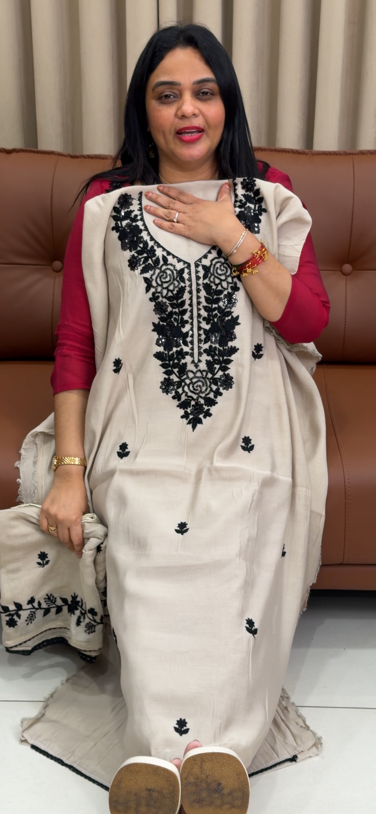 FORWARD HANDWORKED UNSTITCHED SALWAR SUITS - IHA 33849