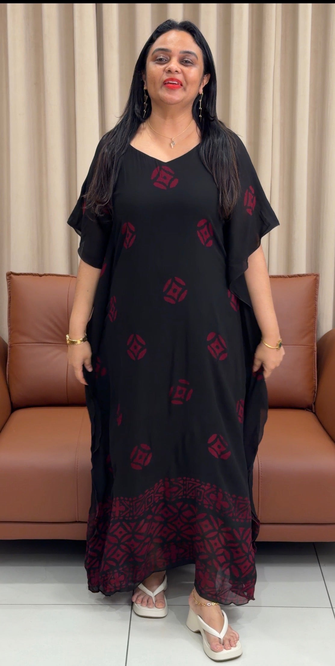 IHA'S IN-HOUSE BATIK PRINTED KAFTAN TOPS - IHA 33523
