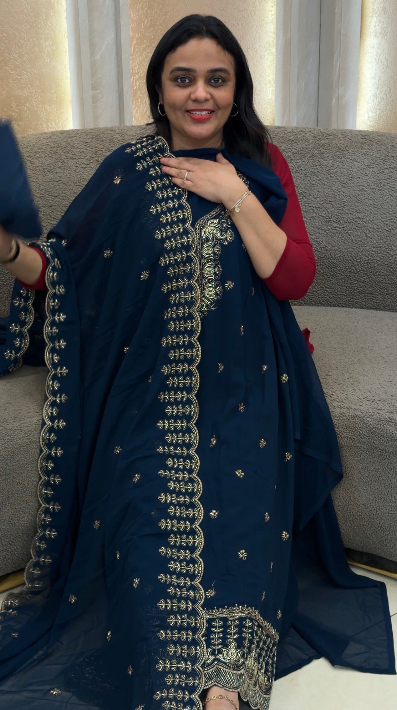 FAUX GEORGETTE UNSTITCHED SALWAR SUITS - IHA 32950