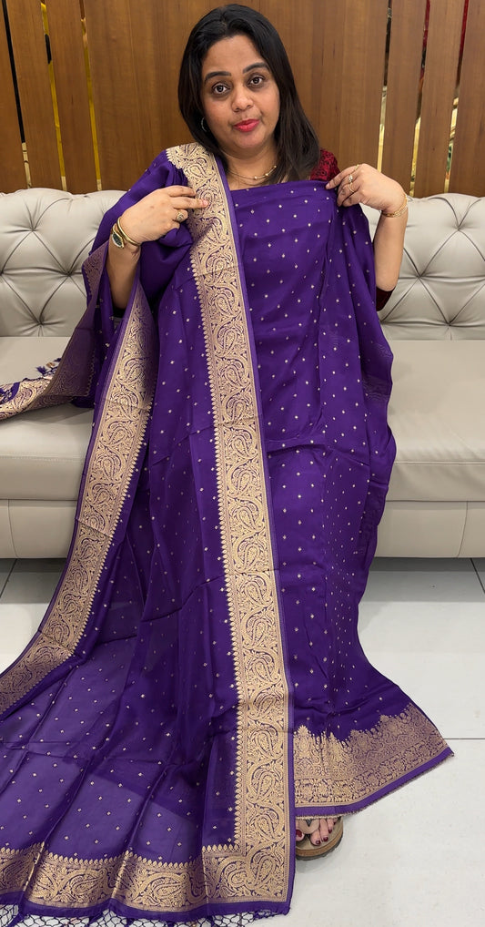VISCOSE ORGANSA UNSTITCHED SALWAR SUITS - IHA 26394