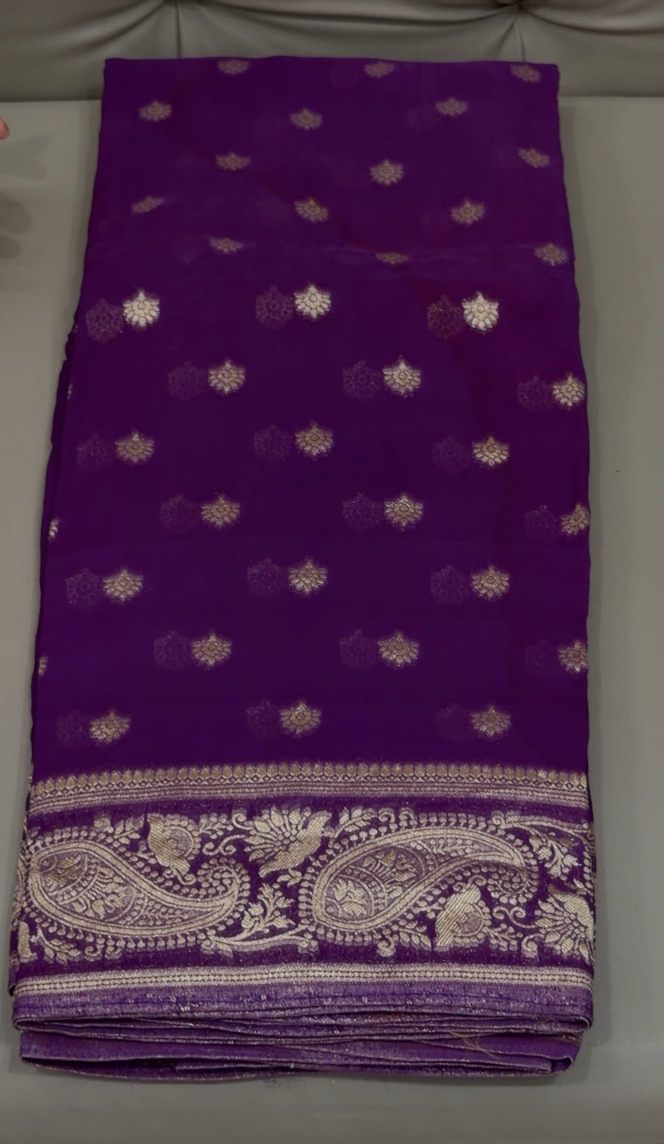 GEORGETTE BANARASI SAREES - IHA 28723