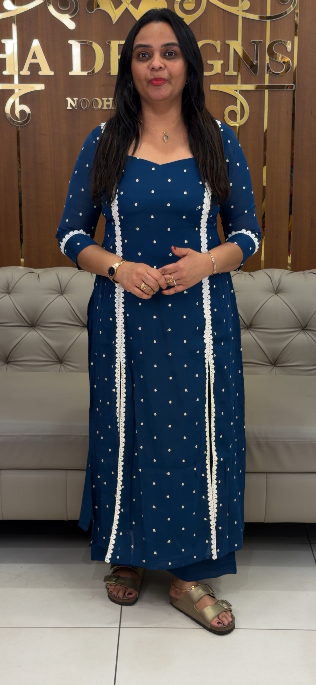 IHA'S IN-HOUSE MUL CHANDERI CO-ORDS SETS - IHA 33177