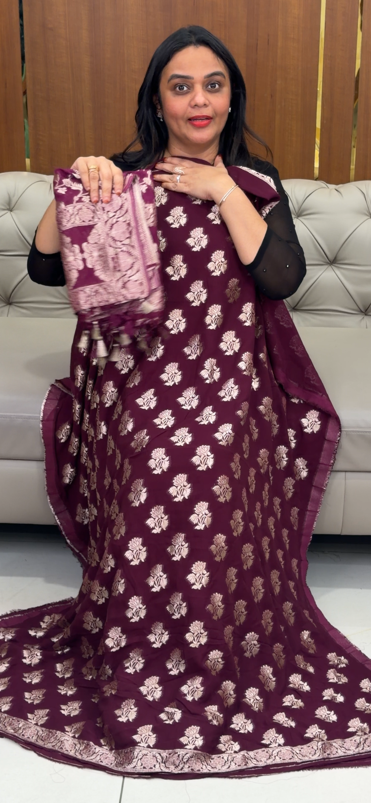 VISCOSE GEORGETTE UNSTITCHED SALWAR SUITS - IHA 32328