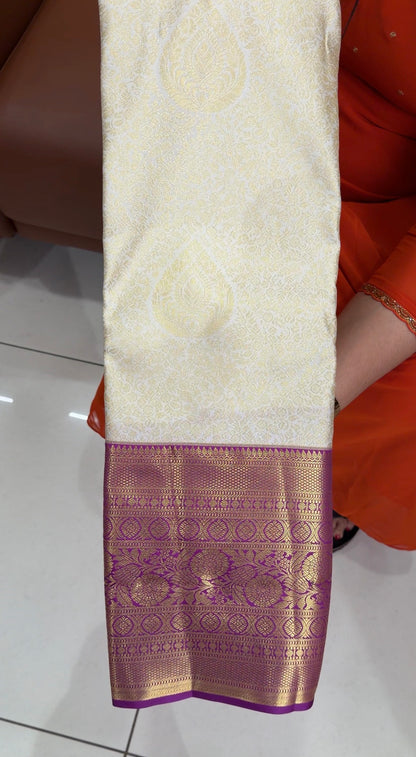 SEMI KANCHIPURAM SAREES - IHA 34254