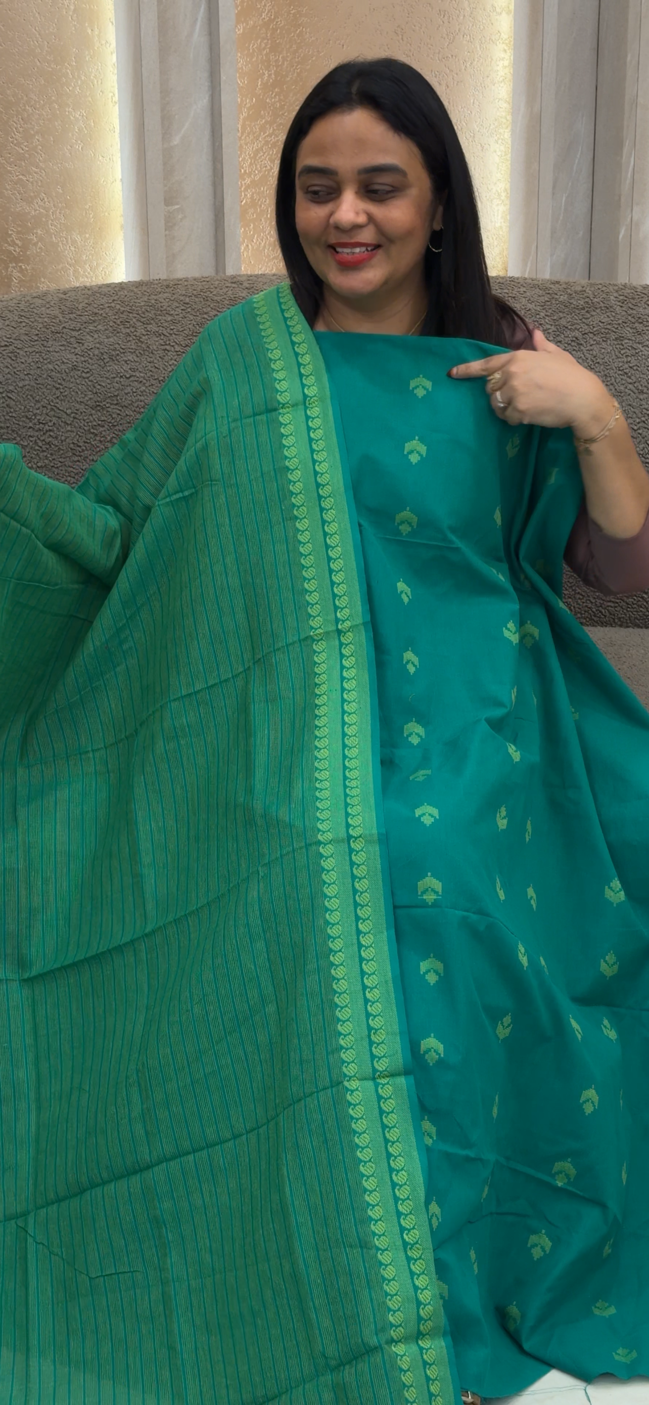 COTTON UNSTITCHED SALWAR SUITS - IHA 32844