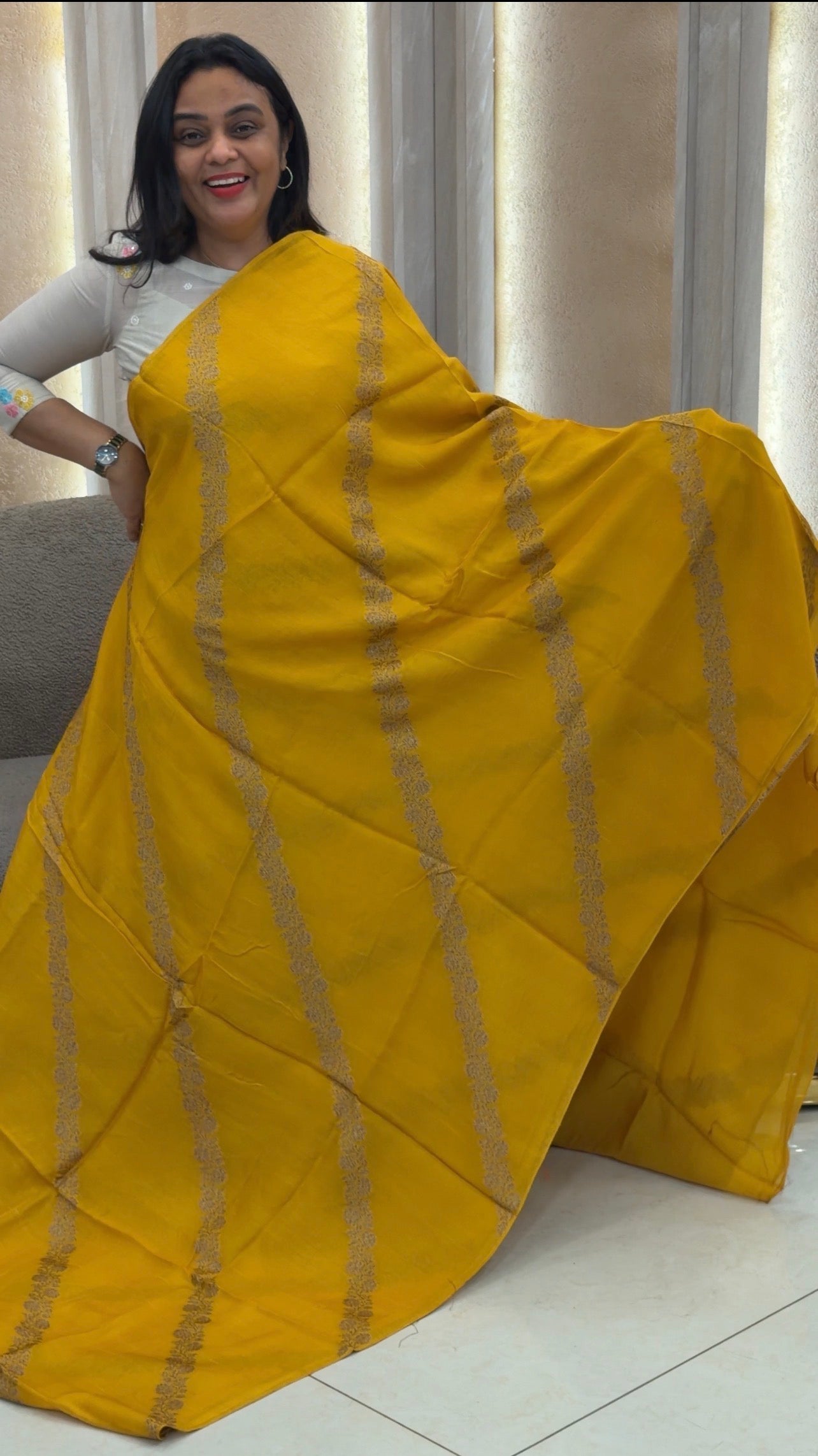 SEMI BANARASI SAREES - IHA 32946