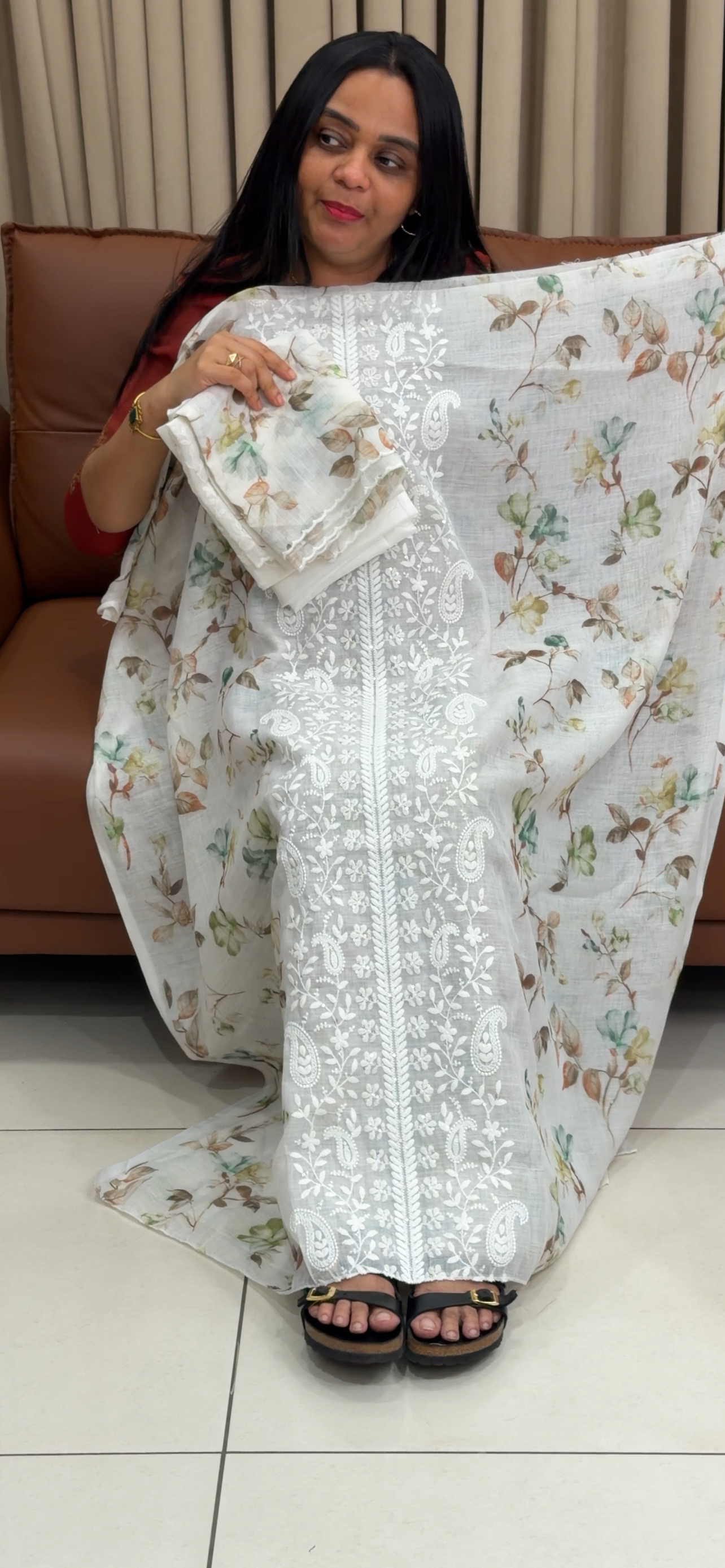 LINEN UNSTITCHED SALWAR SUITS - IHA 34700