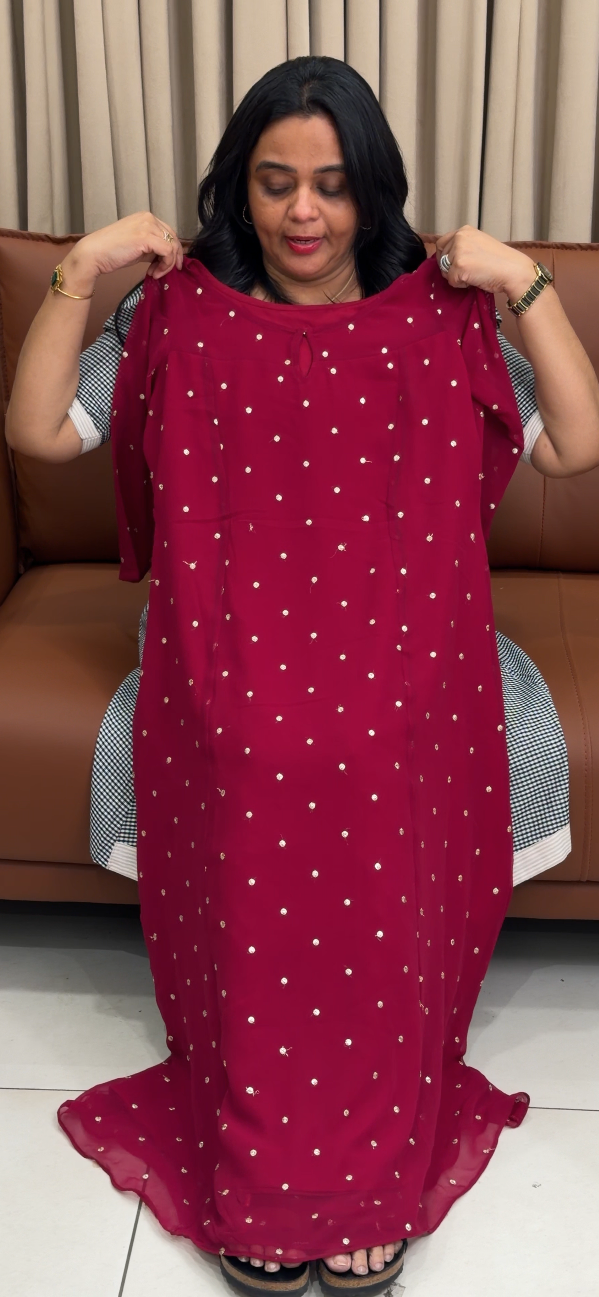 IHA'S IN-HOUSE GEORGETTE ALINE TOPS - IHA 35178