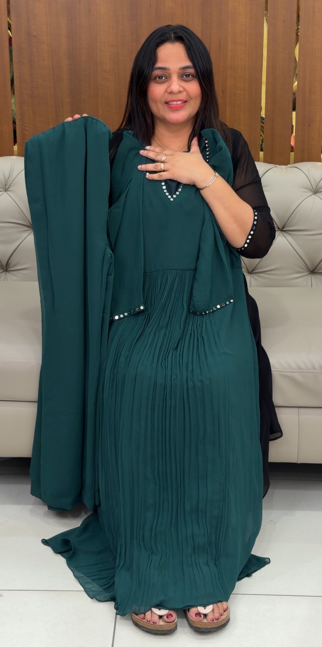 IHA'S IN-HOUSE GEORGETTE CO-ORDS SETS - IHA 29256