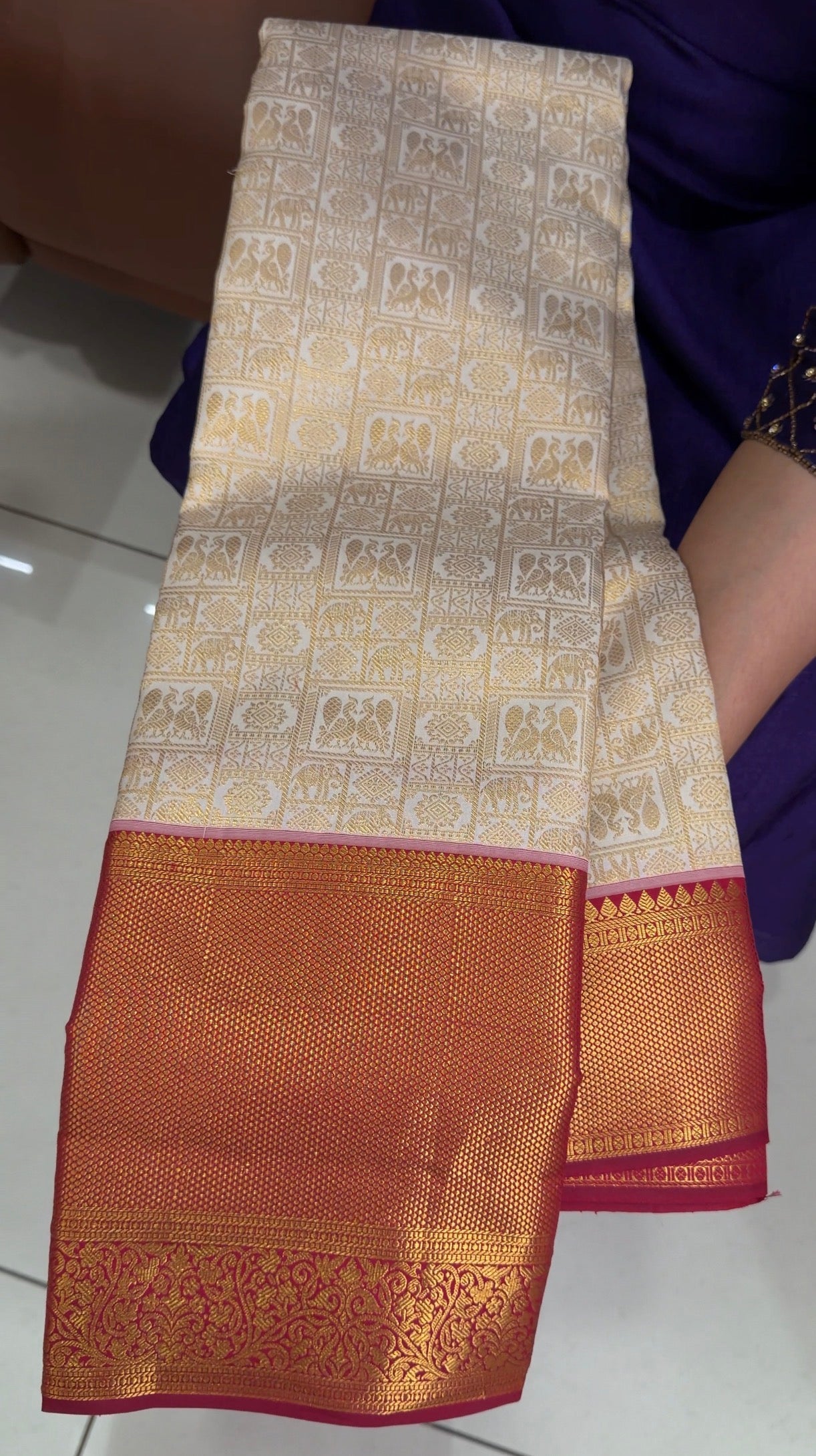DESIGNER KANNCHIPURAM SILK SAREES - IHA 34454