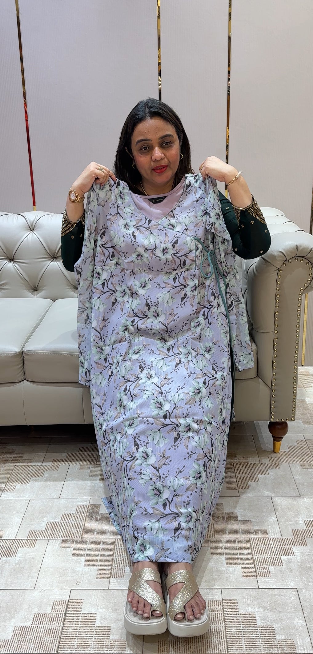 FLORAL PRINTED ALINE TOPS - IHA 22629