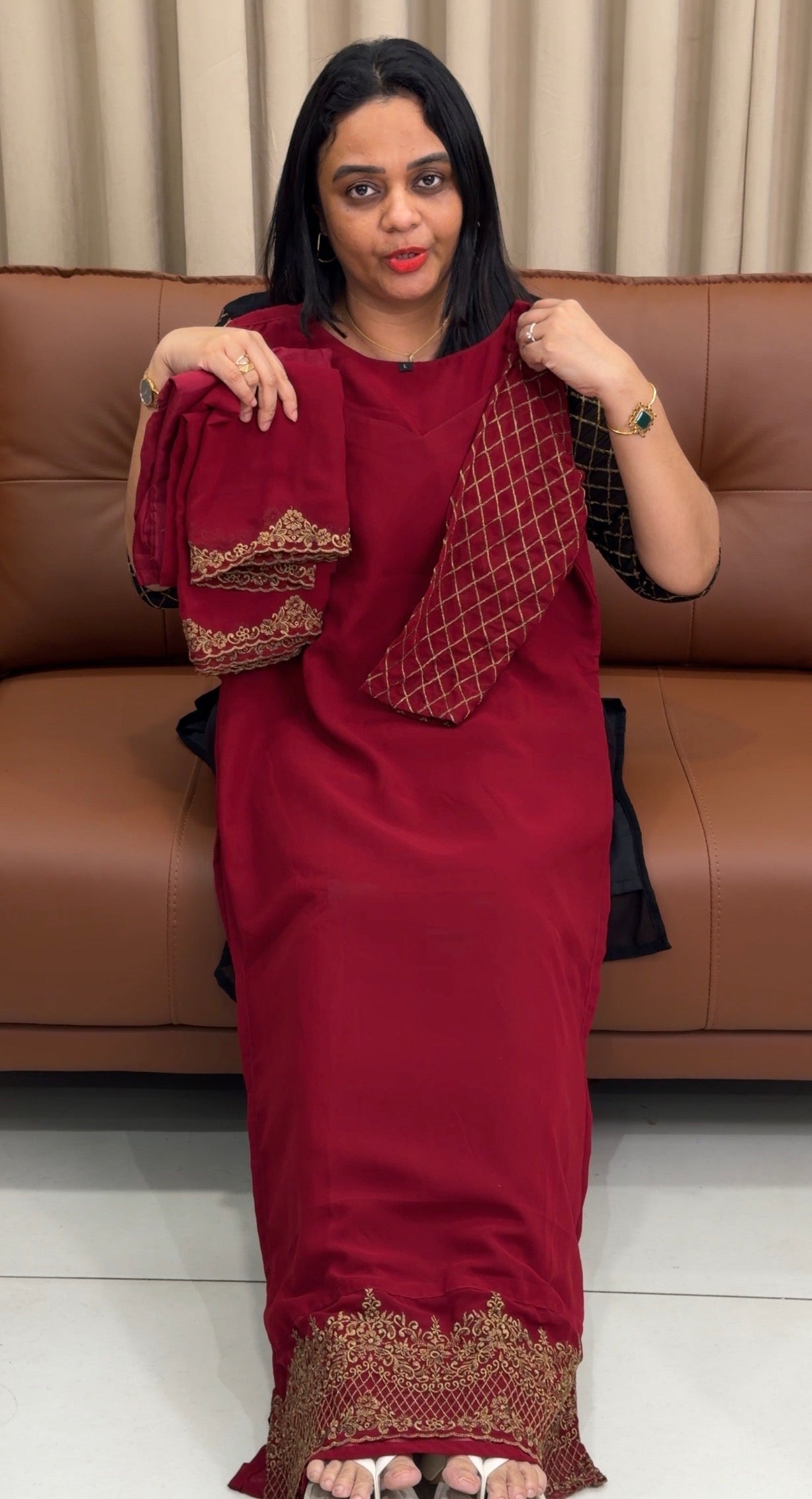 READY TO WEAR TOP,BOTTOM AND DUPATTA - IHA 33528