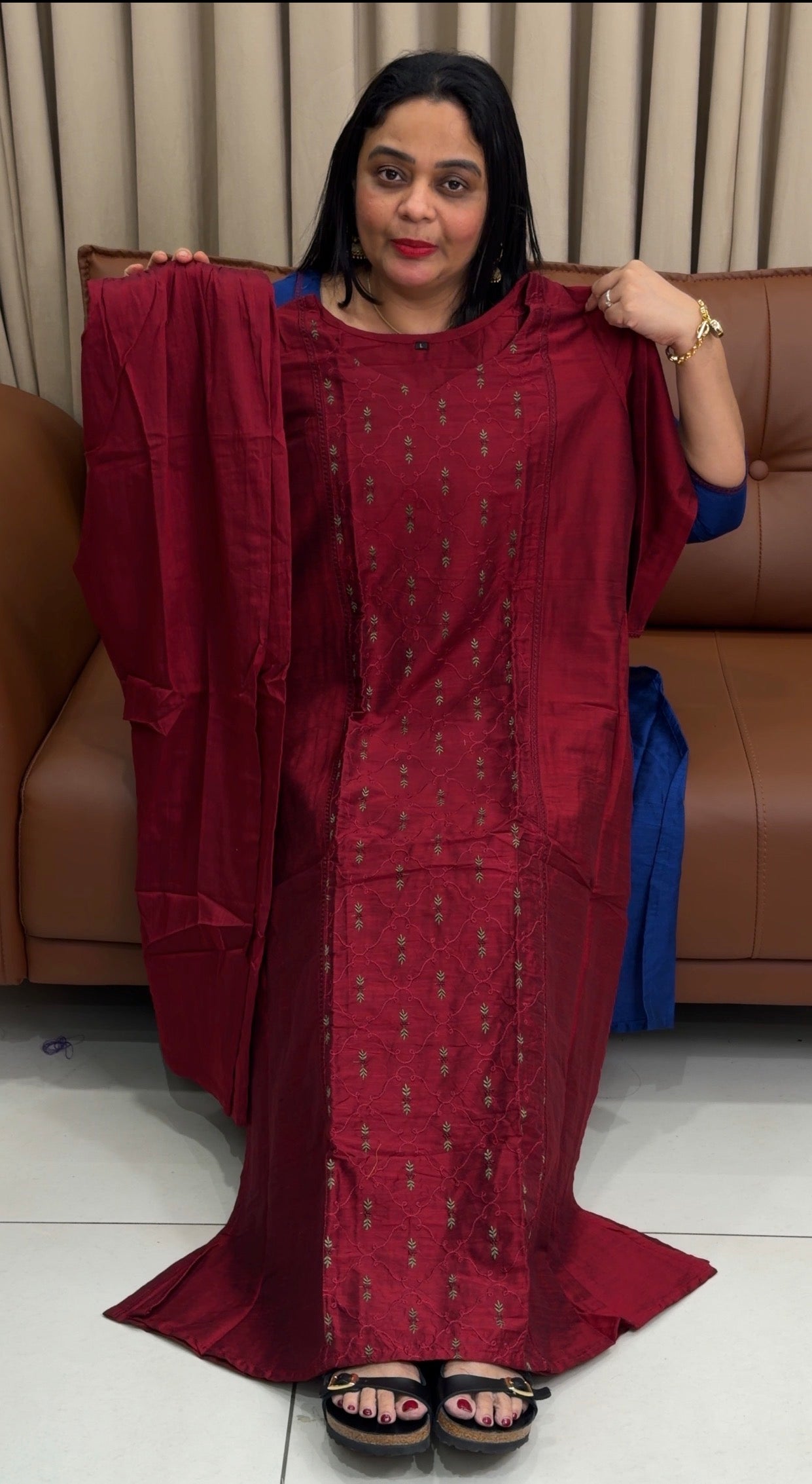 SEMI RAW SILK CO-ORDS SETS - IHA 34076