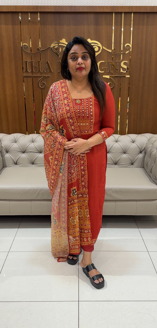 CRUSH SILK UNSTITCHED SALWAR SUITS - IHA 26060