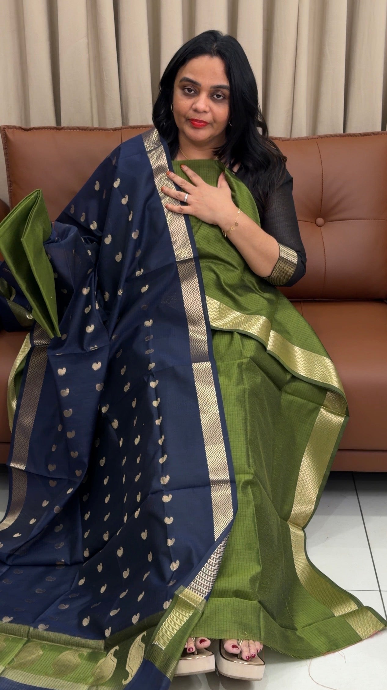 FORWARD MUL CHANDERI UNSTITCHED SALWAR SUITS - IHA 33340