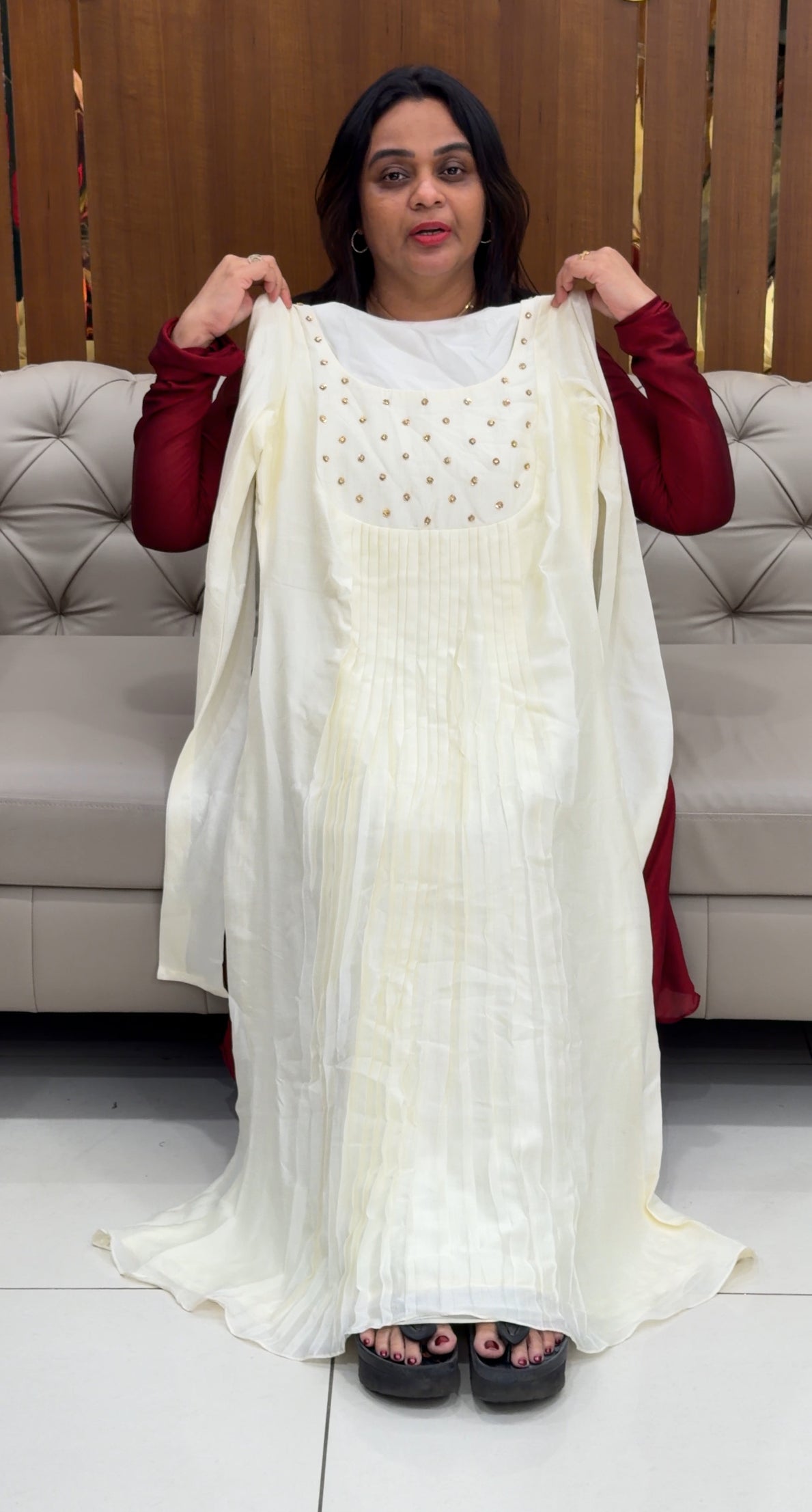 IHA'S IN-HOUSE HAND WORKED ALINE TOPS - IHA 28701