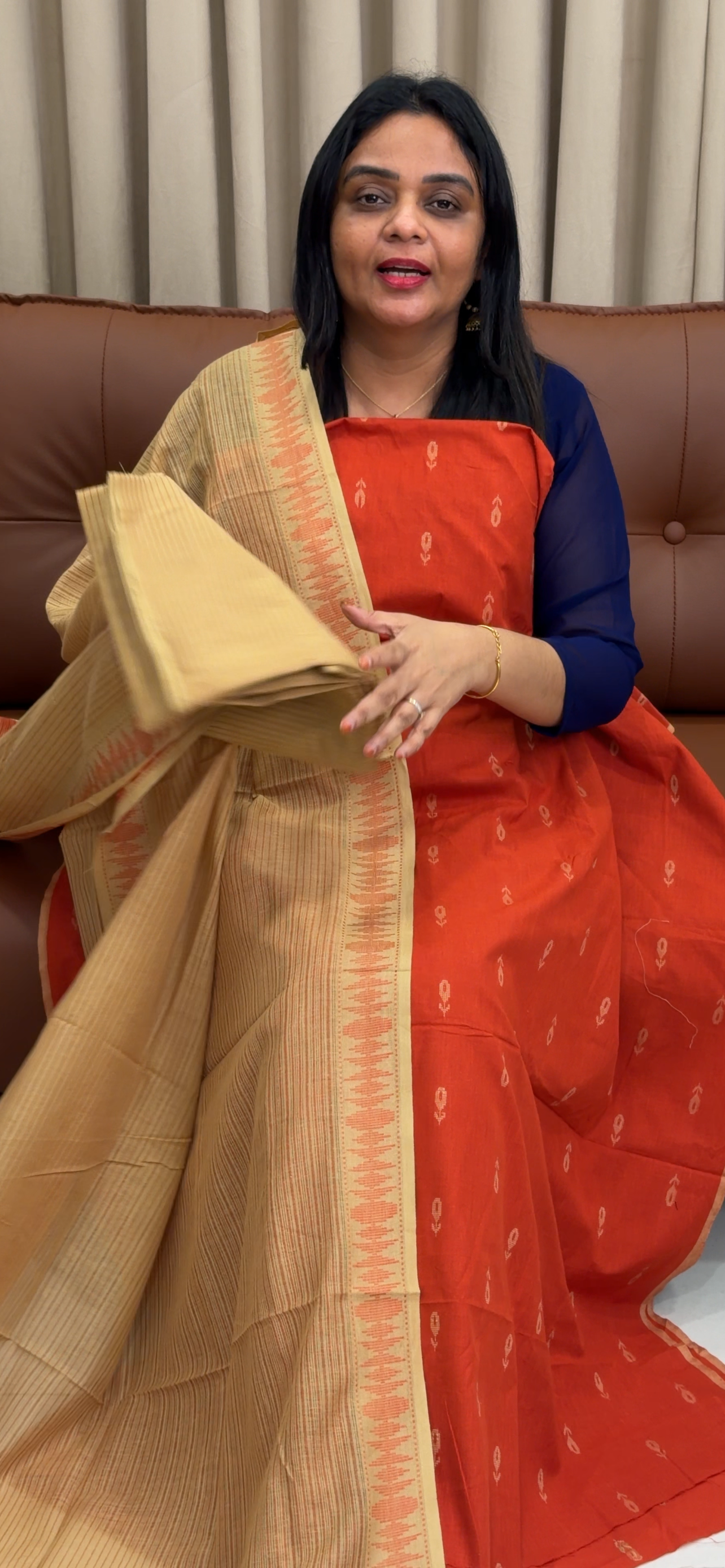HANDLOOM COTTON UNSTITCHED SALWAR SUITS - IHA 33641