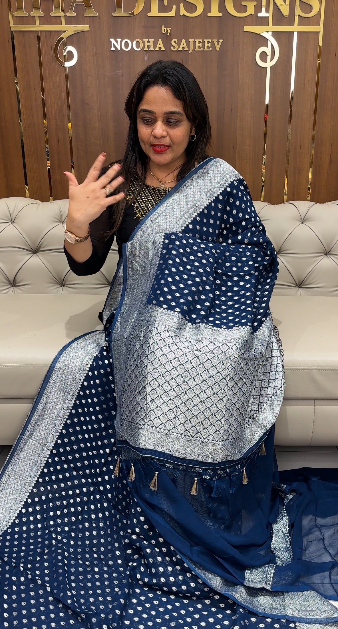 VISCOSE GEORGETTE SAREES - IHA 24344