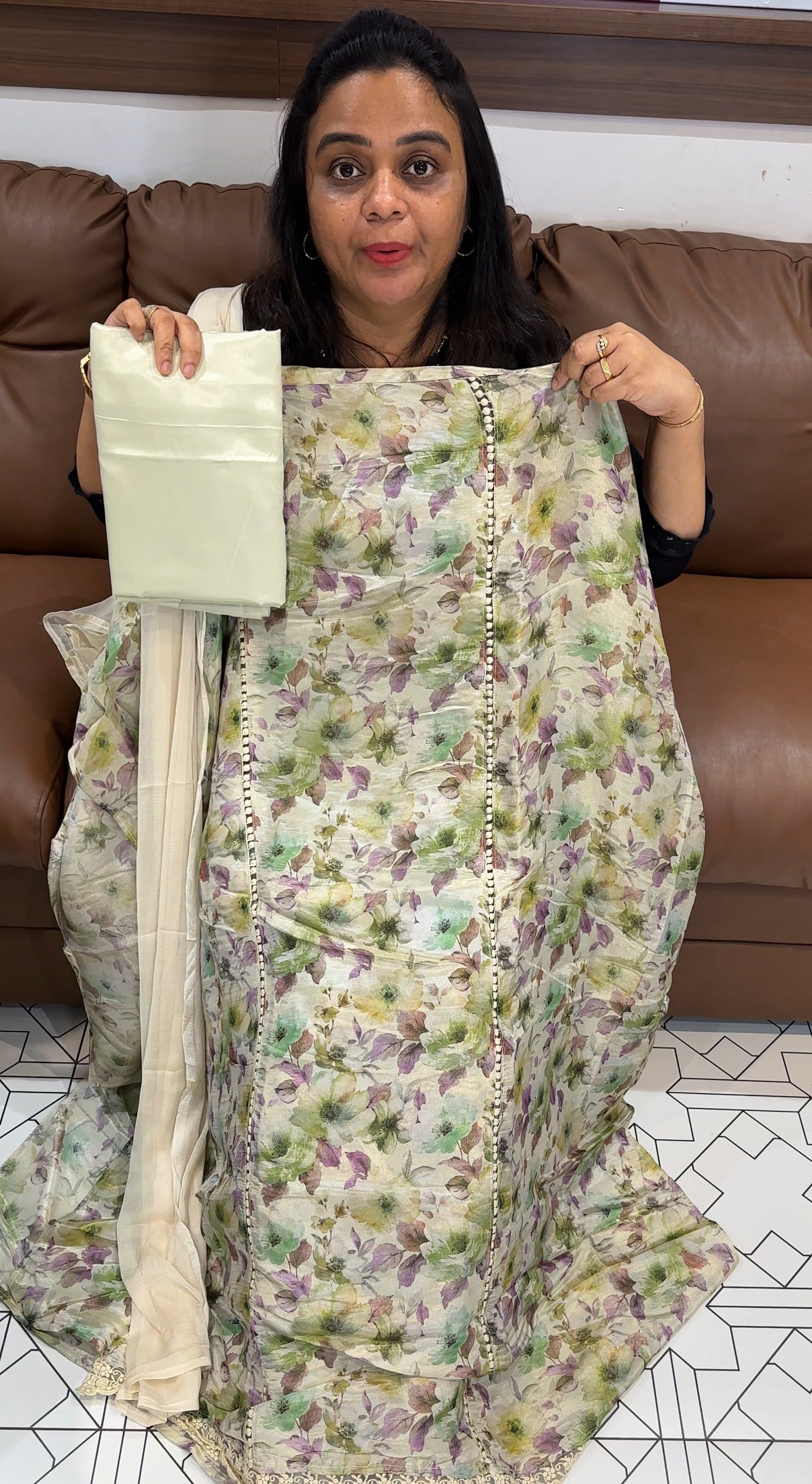 PRINTED TISSUEE UNSTITCHED SALWAR SUITS - IHA 27933