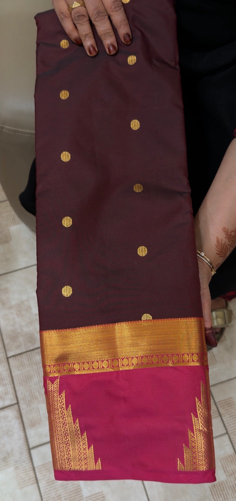 SEMI KANCHIPURAM SILK SAREES - IHA 31387