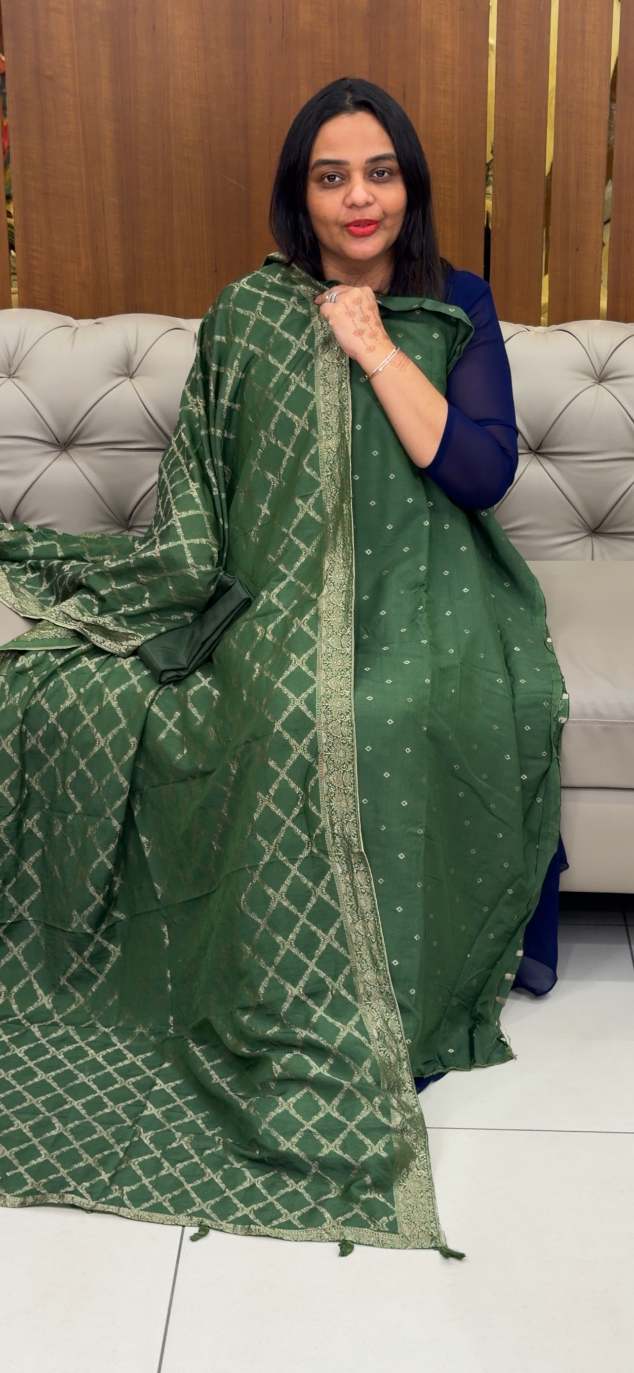 BANARASI UNSTITCHED SALWAR SUITS - IHA 31889