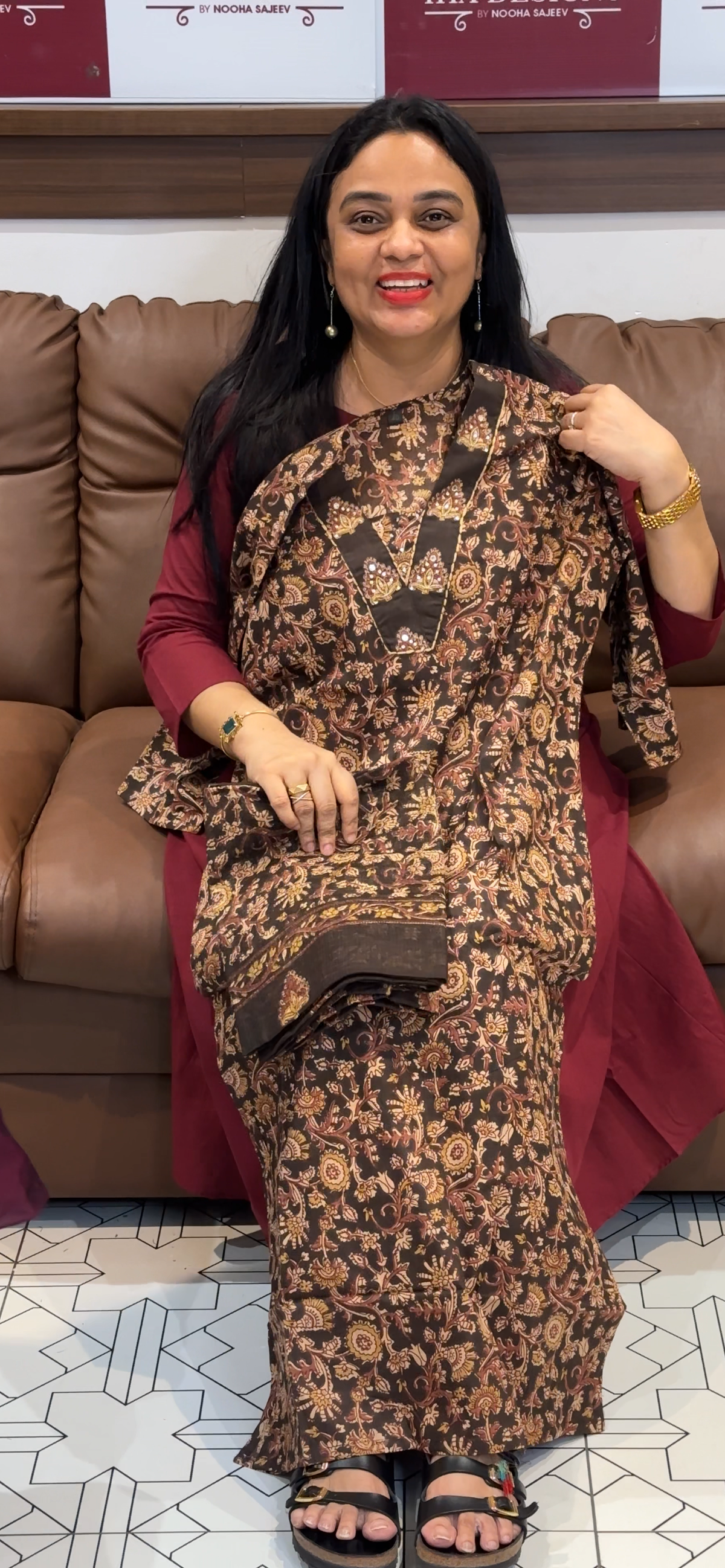 PRINTED TOP, BOTTOM AND DUPATTA - IHA 35511