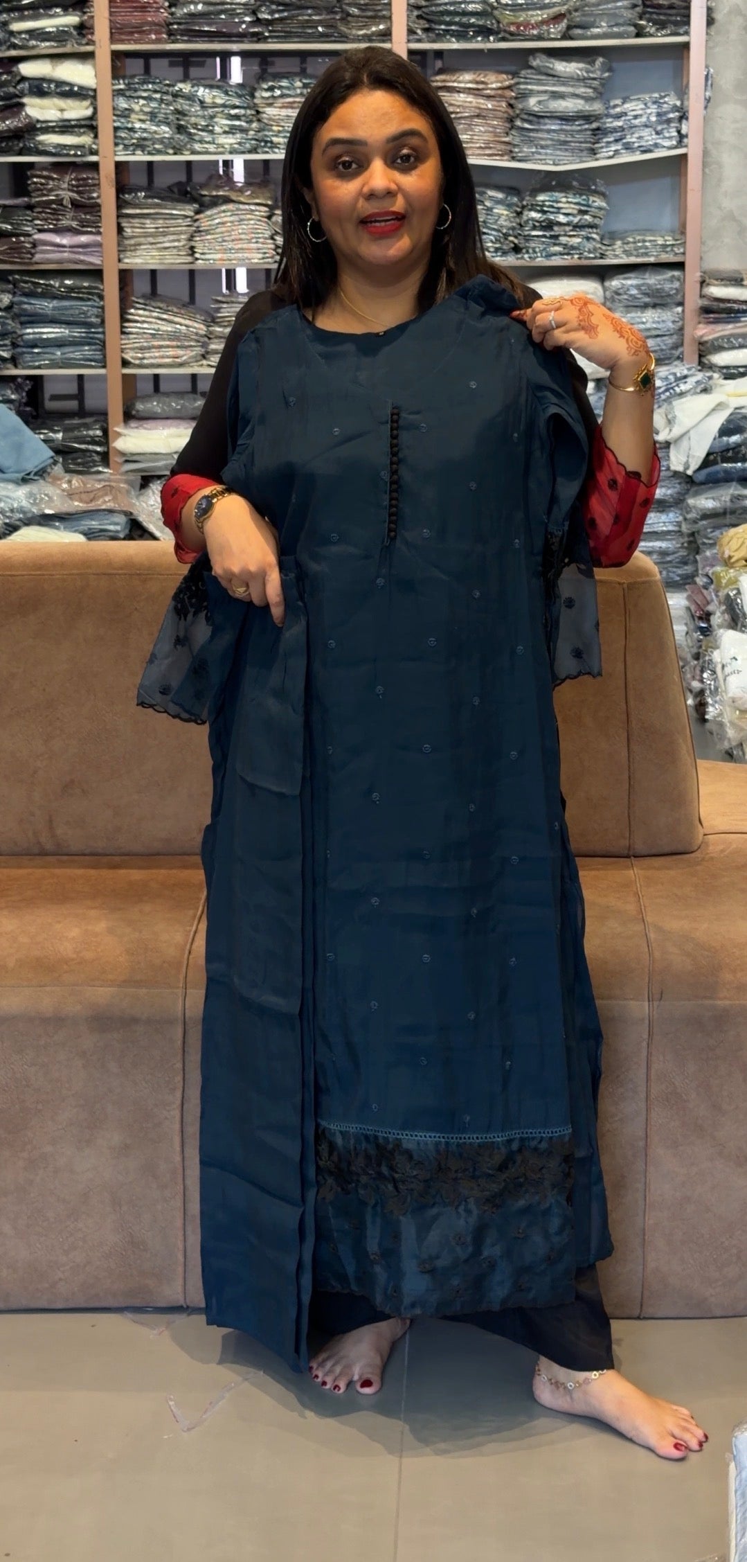 MUL CHANDERI TOP AND BOTTOM - IHA 32967