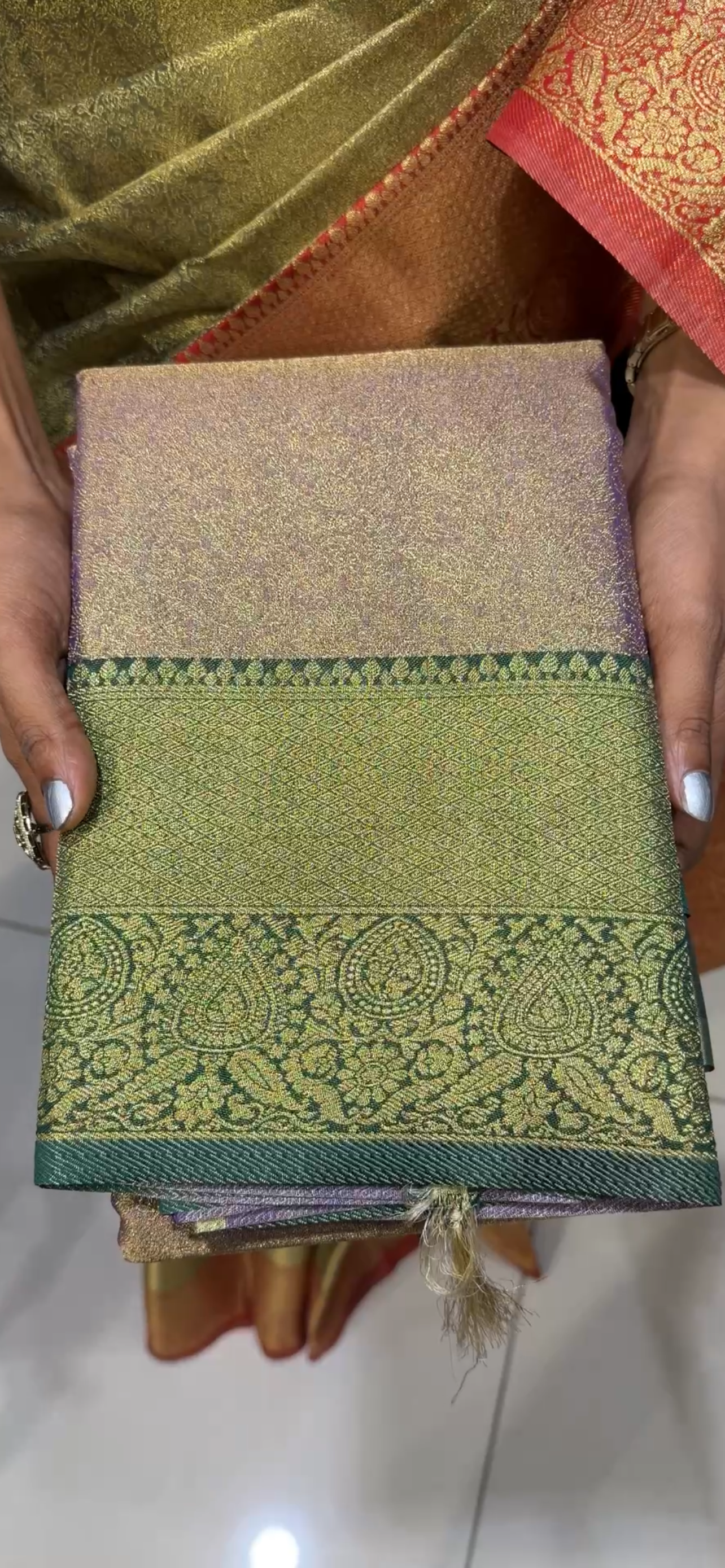 SEMI BROCADE SAREES - IHA 33514