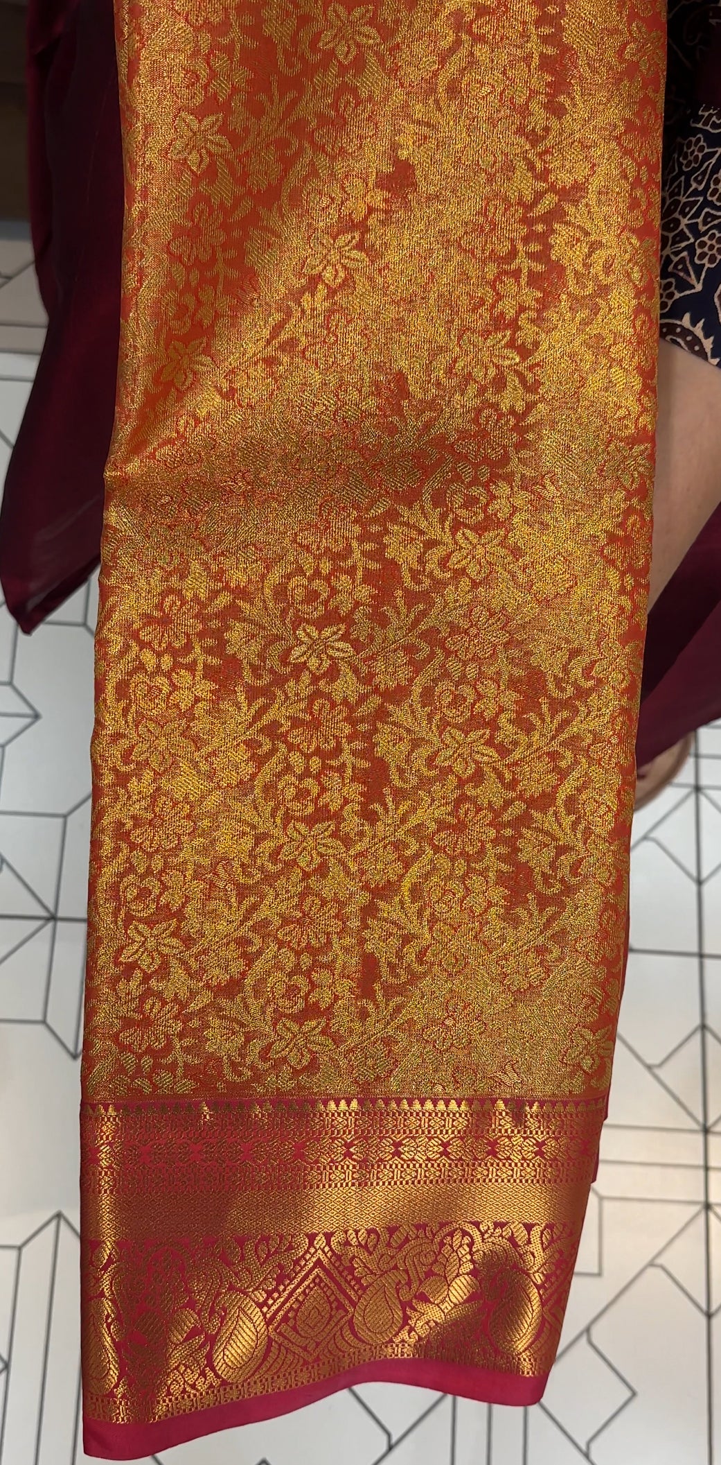 SEMI TISSUE KANCHIPURAM SILK SAREES - IHA 27831
