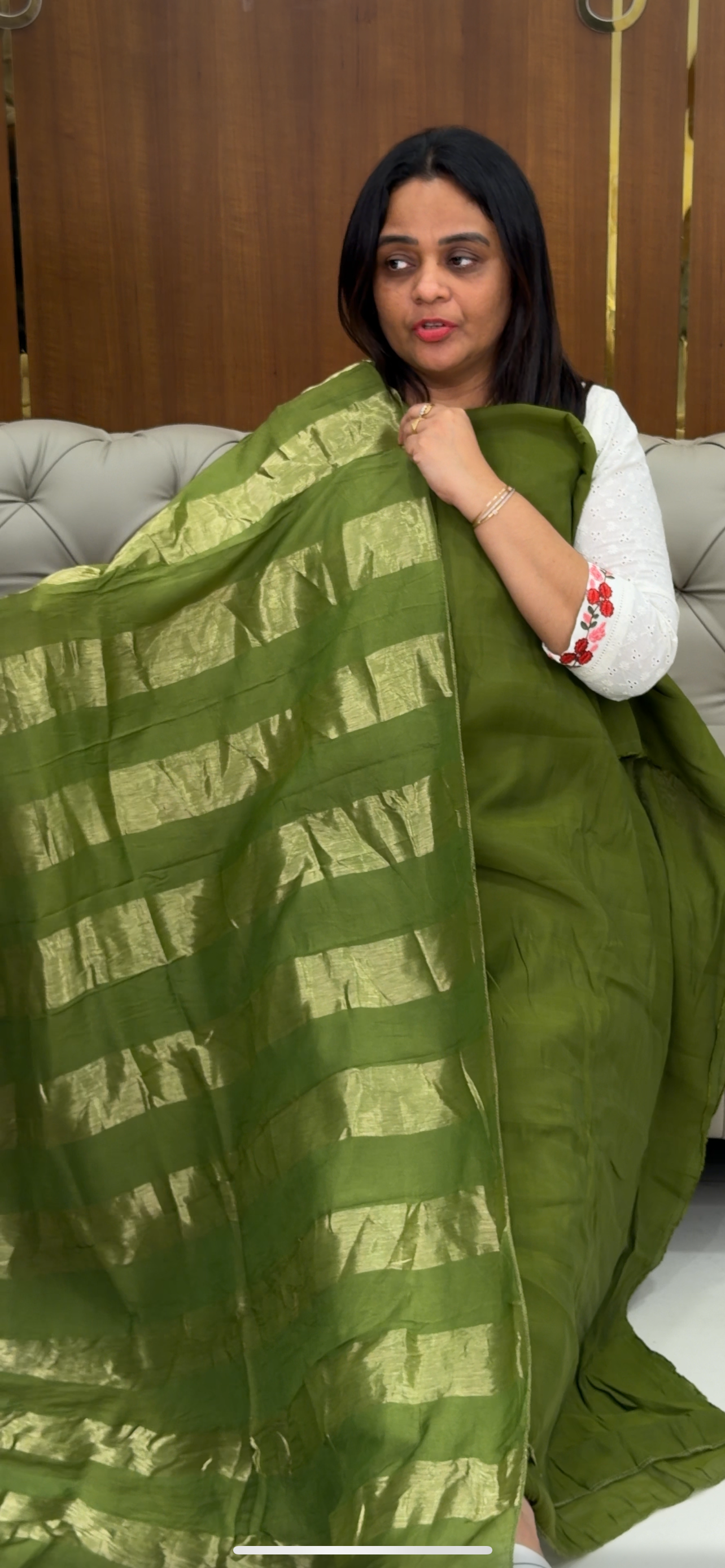 MALAI CHANDERI UNSTITCHED SALWAR SUITS - IHA 29366