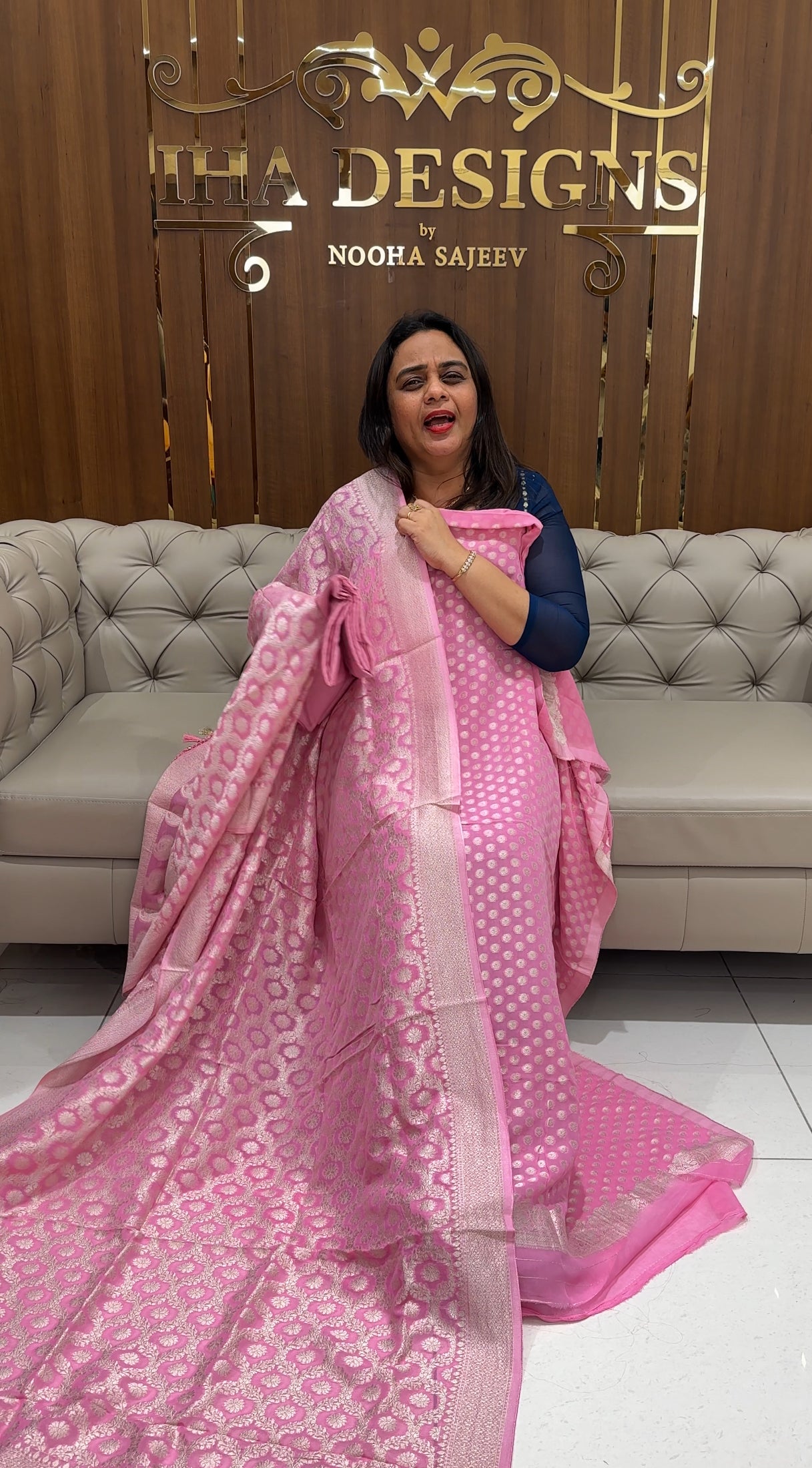 VISCOSE GEORGETTE UNSTITCHED SALWAR SUITE SUITE - IHA 23311