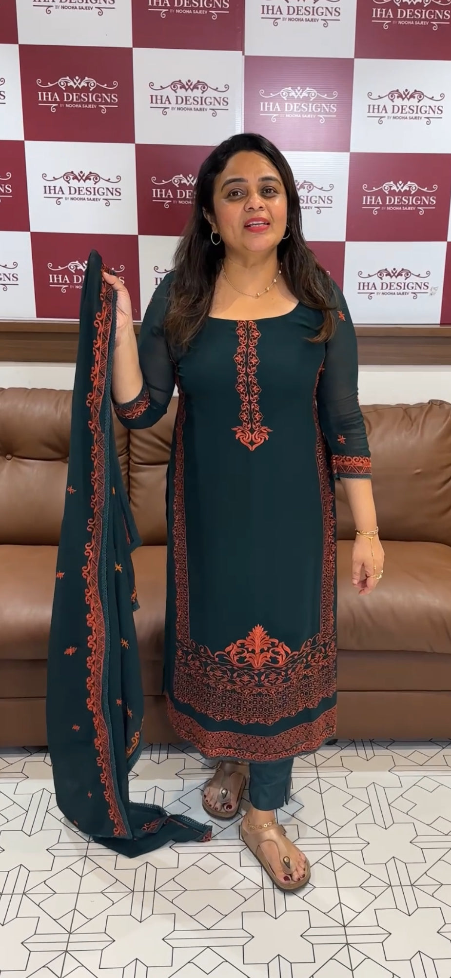 GEORGETTE UNSTITCHED SALWAR SUITS - IHA 26220