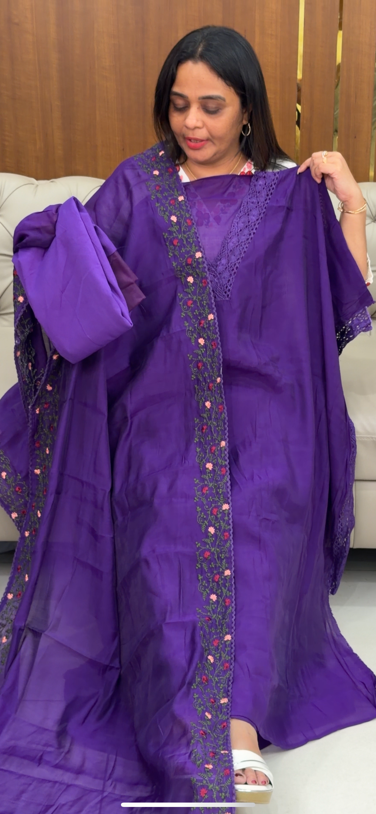 MUL CHANDERI UNSTITCHED SALWAR SUITS - IHA 29350