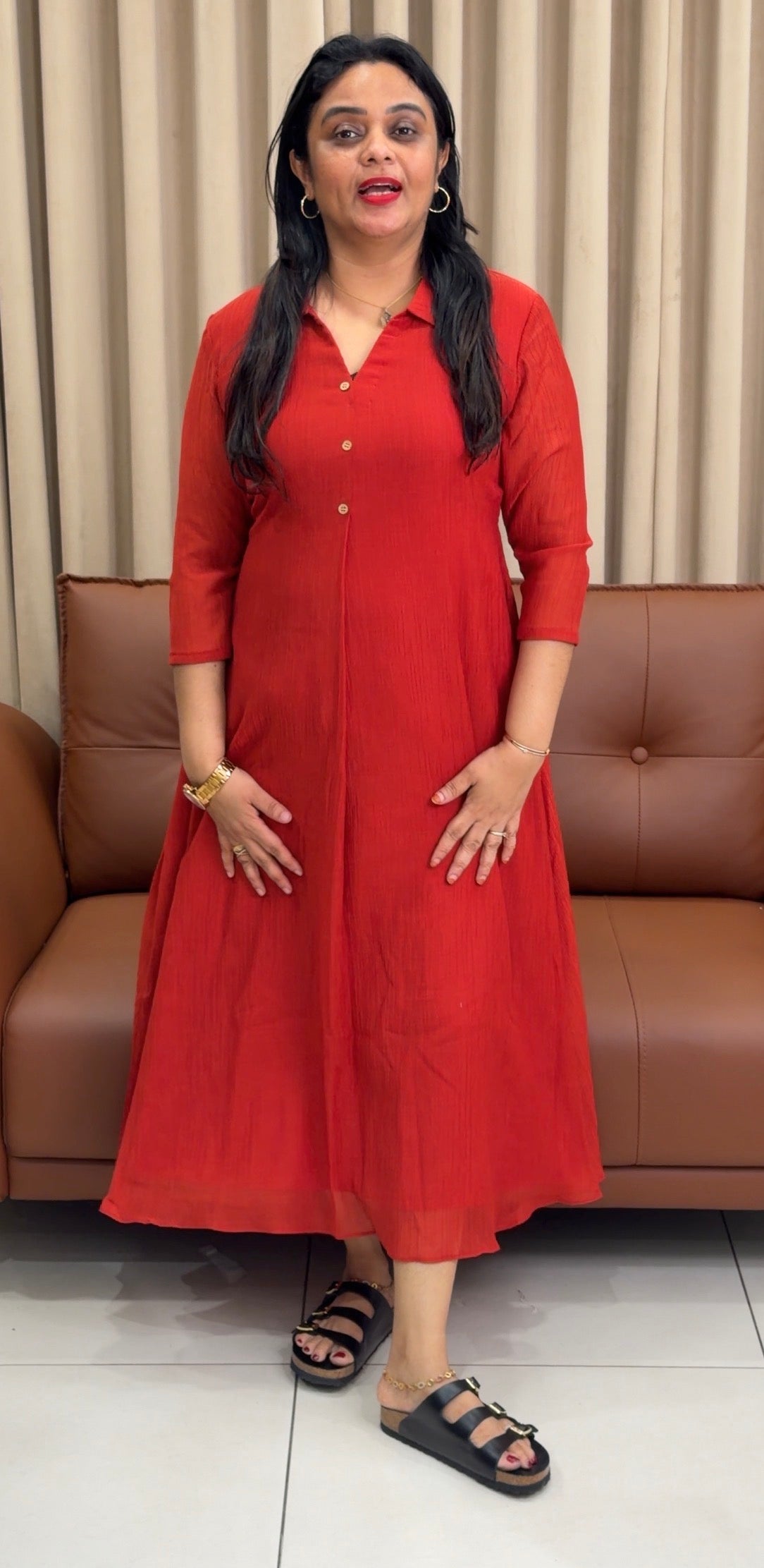 IHA'S IN-HOUSE MUL CRUSH TUNIC TOPS - IHA 33936