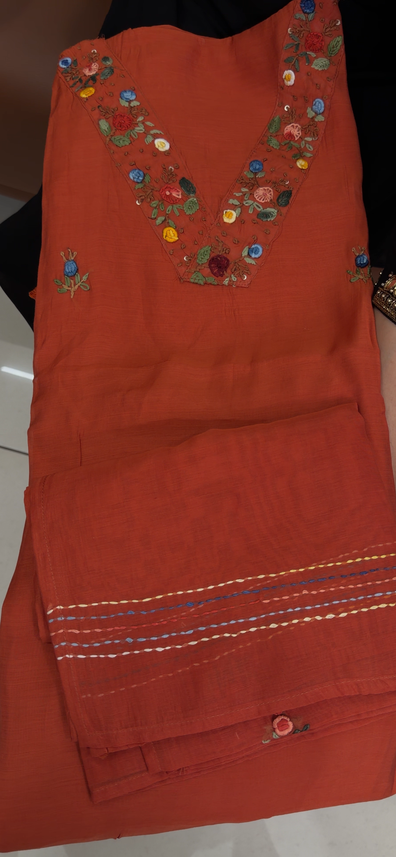 MALAI CHANDERI UNSTITCHED SALWAR SUITS - IHA 34631