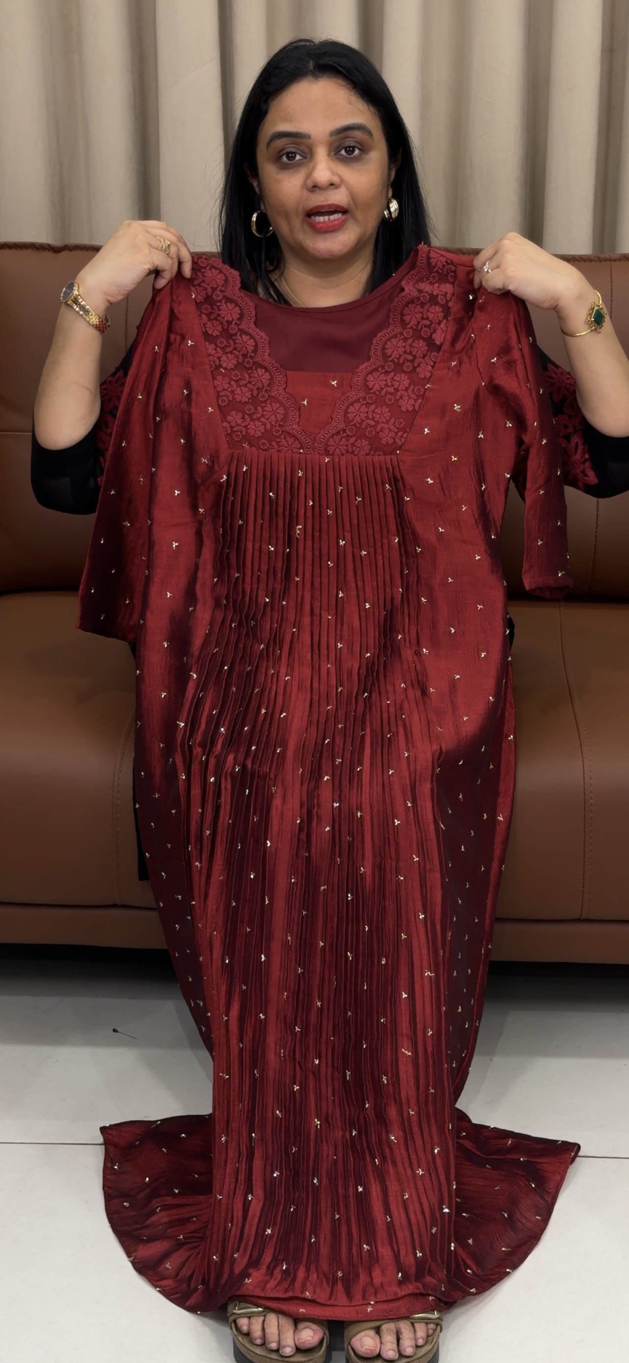 IHA'S IN-HOUSE SEMI RAW SILK ALINE TOPS - IHA 33485