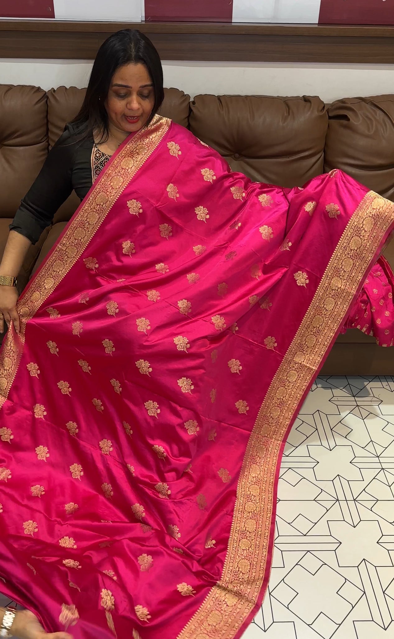 SATIN KATAN SAREES - IHA 19840