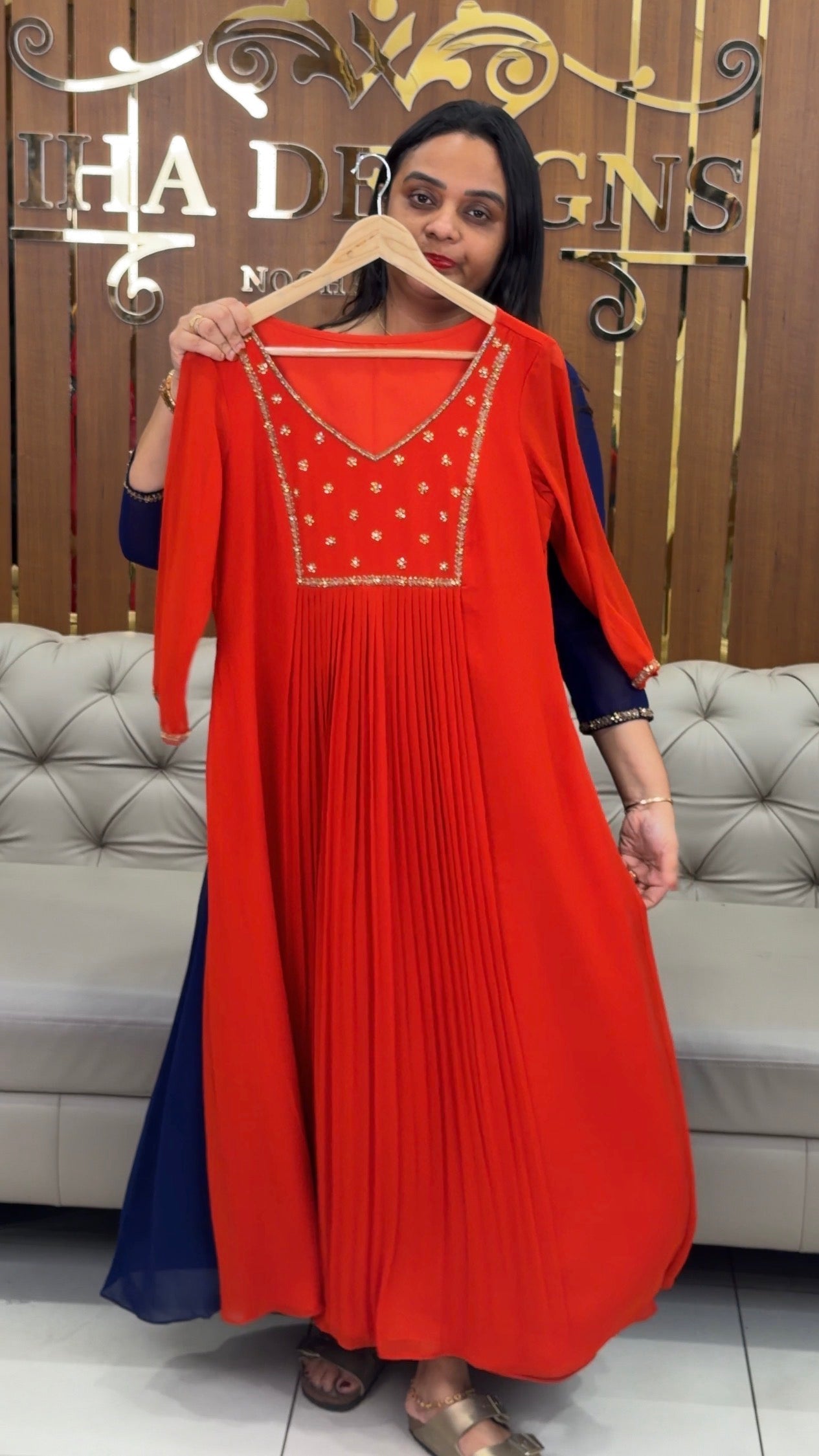 IHA'S IN-HOUSE HAND WORKED ALINE TOPS - IHA 33175