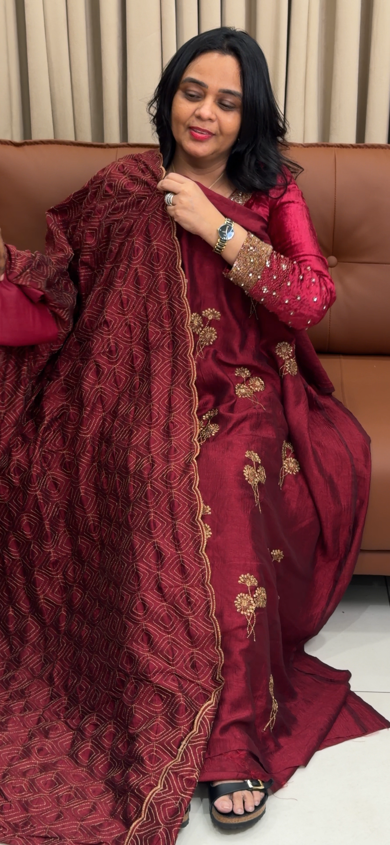 SEMI RAW SILK UNSTITCHED SALWAR SUITS - IHA 35055