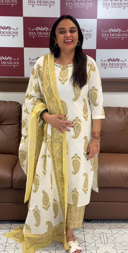 COTTON TOP,BOTTOM AND DUPATTA - IHA 31511