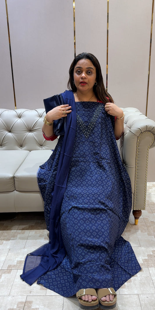 CRAPE SILK UNSTITCHED SALWAR SUITS - IHA 25128